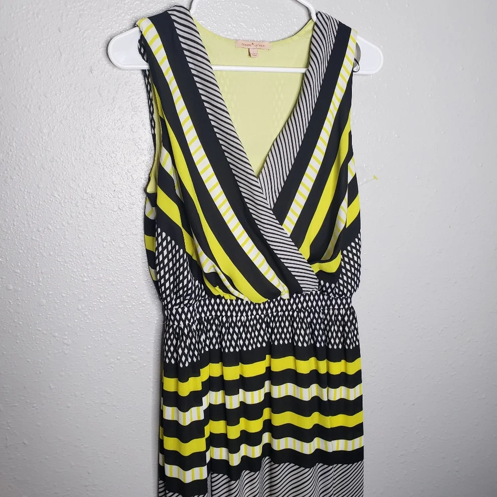 Gibson Latimer sleeveless striped summer maxi dress  SZ Small